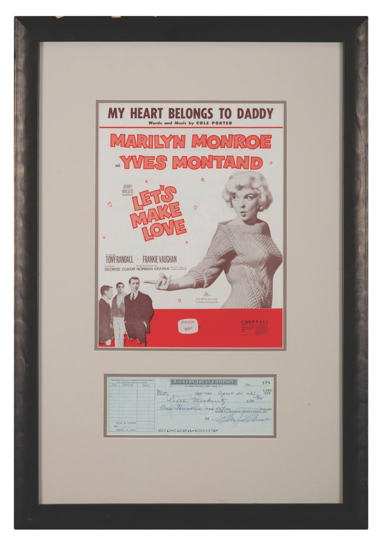 A Marilyn Monroe Signed Check. (1 of 3)
