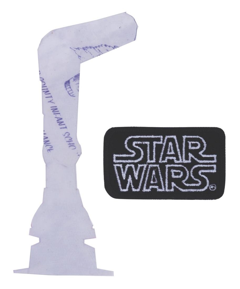 An AT-AT Foot Stencil & Empire Strikes Back Crew Patch. (1 of 3)