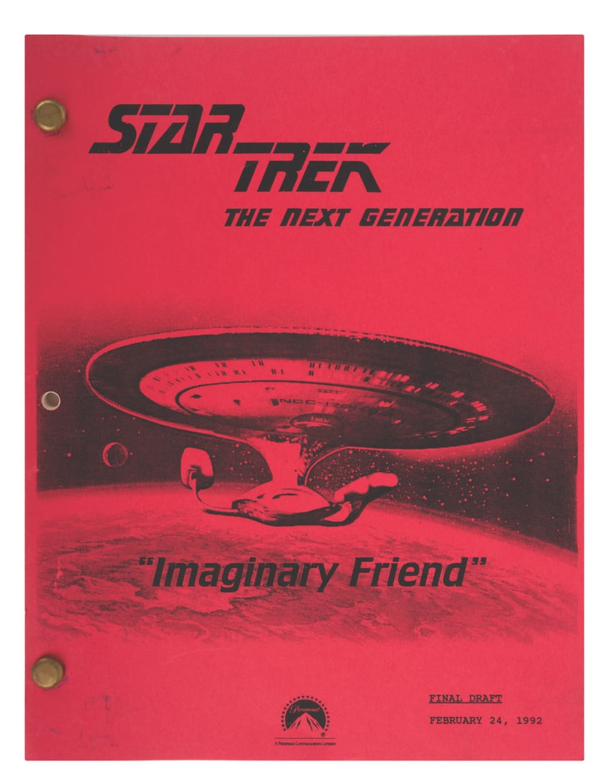 A Signed Star Trek TNG "Imaginary Friend" Script. (1 of 4)
