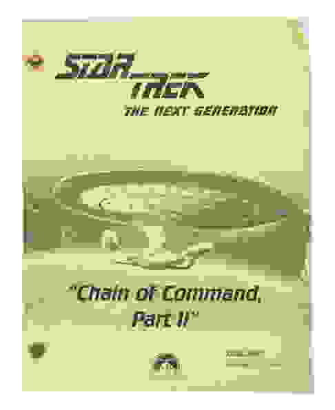 A Star Trek:TNG Script And Call Sheet