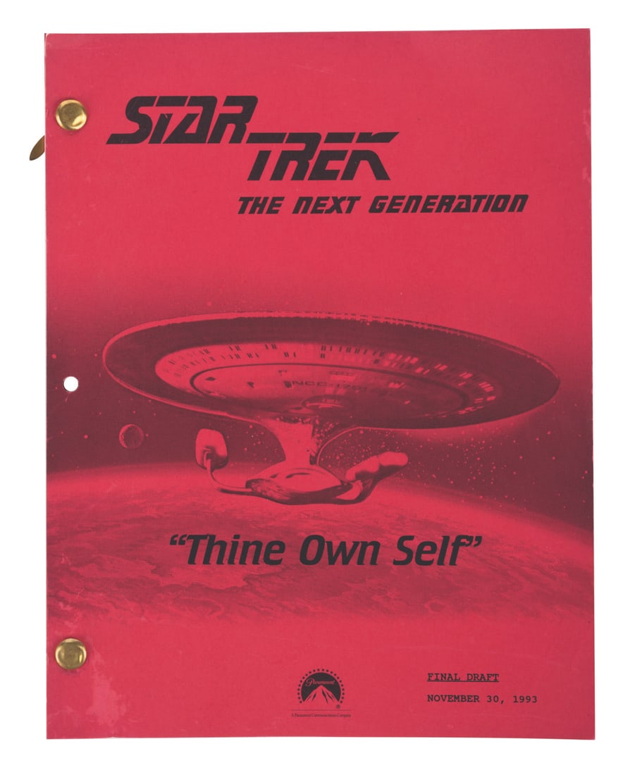 A Star Trek: TNG "Thine Own Self" Script. (1 of 2)