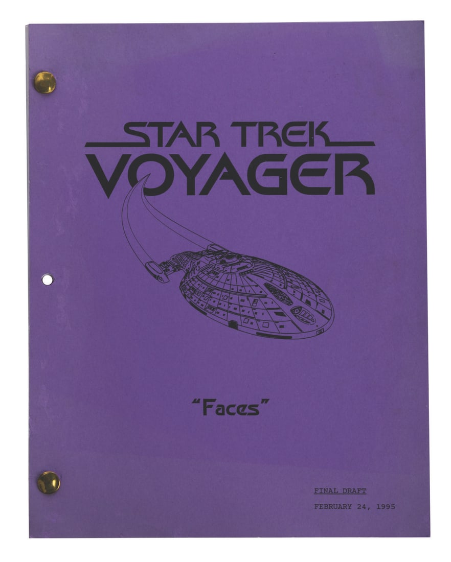A Star Trek Voyager "Faces" Final Draft Script. (1 of 2)