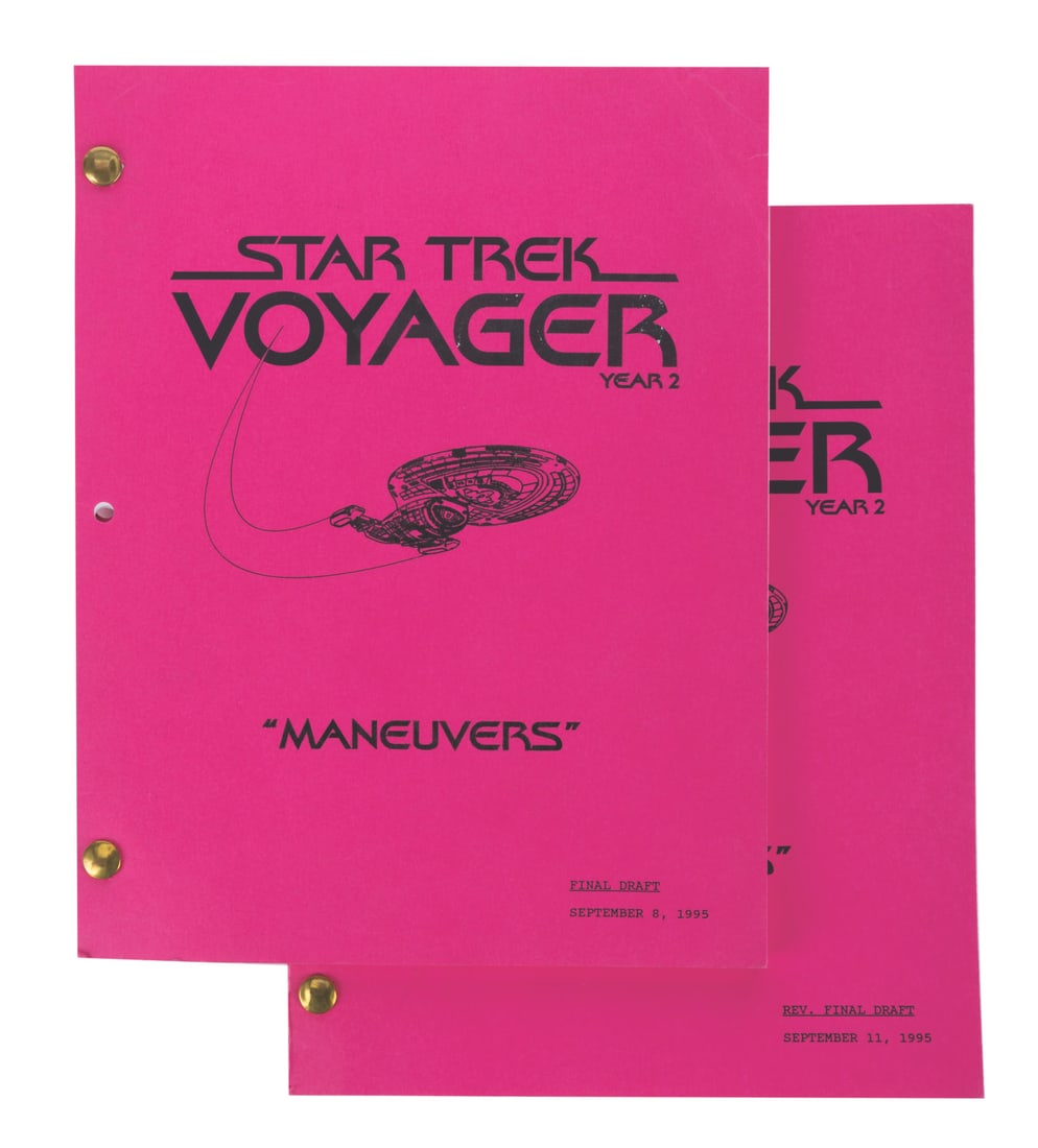 A Pair of Star Trek Voyager "Maneuvers" Script Drafts. (1 of 2)