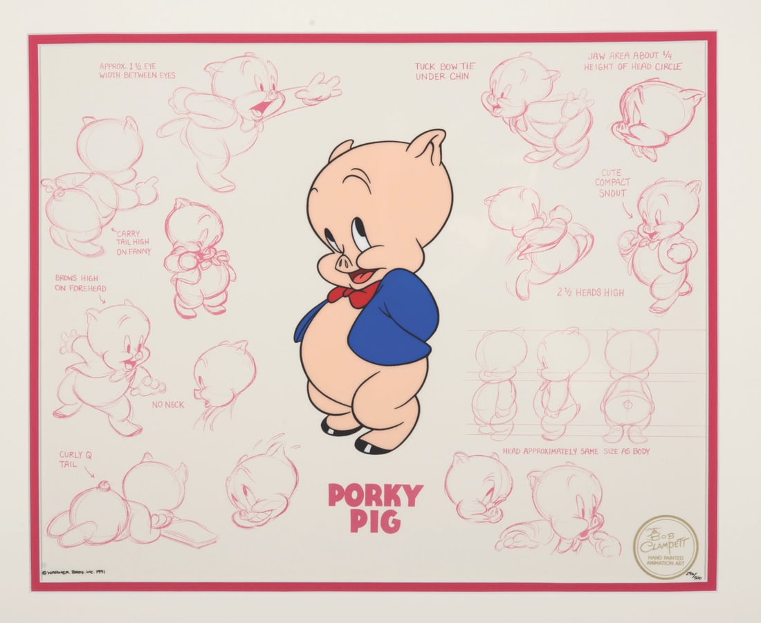 A Porky Pig Model Series Limited Edition Cel. (1 of 1)