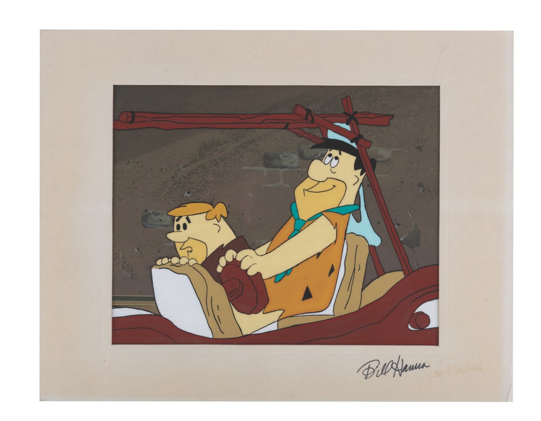 A Bill Hanna & Joe Barbera Signed Flintstones Cel. (1 of 3)