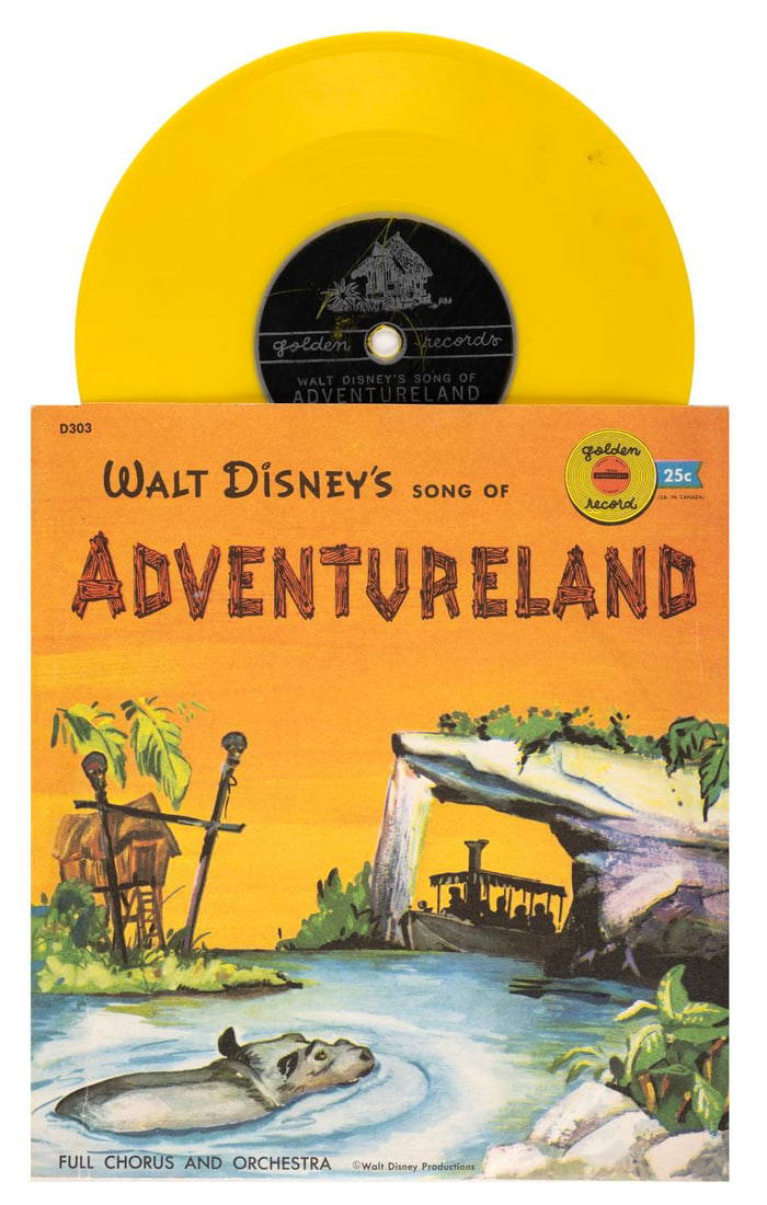 A "walt Disney's Song Of Adventureland" Record. Auction