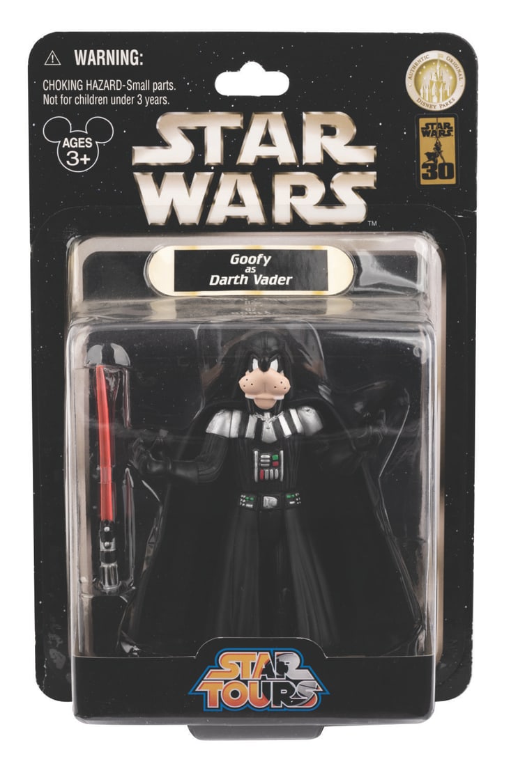 A Star Tours Goofy as Darth Vader Action Figure. (1 of 2)