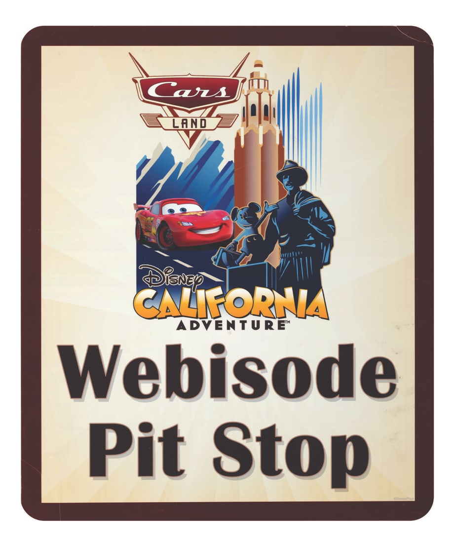 A Cars Land Webisode Pit Stop Sign. (1 of 1)