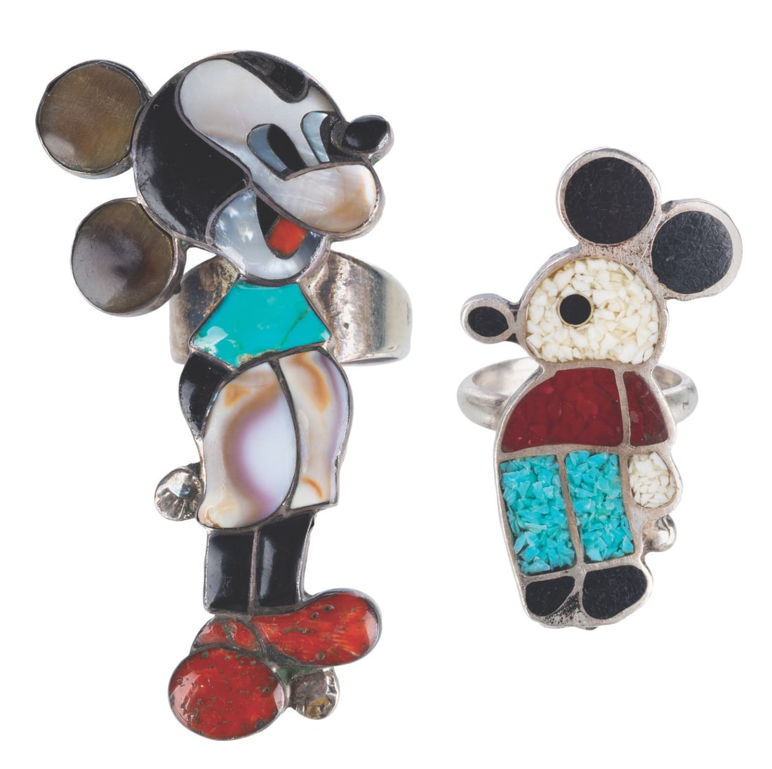 A Pair of Veronica Poblano Nastacio Mickey Mouse Rings. (1 of 1)
