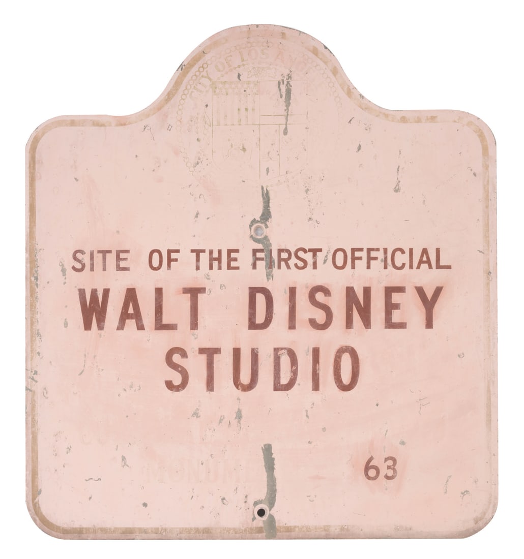A Walt Disney Studios Los Angeles Historic Marker Sign. (1 of 1)