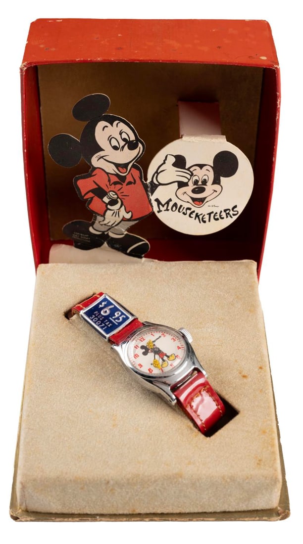 An Early Mouseketeers Wristwatch and Box. (1 of 5)