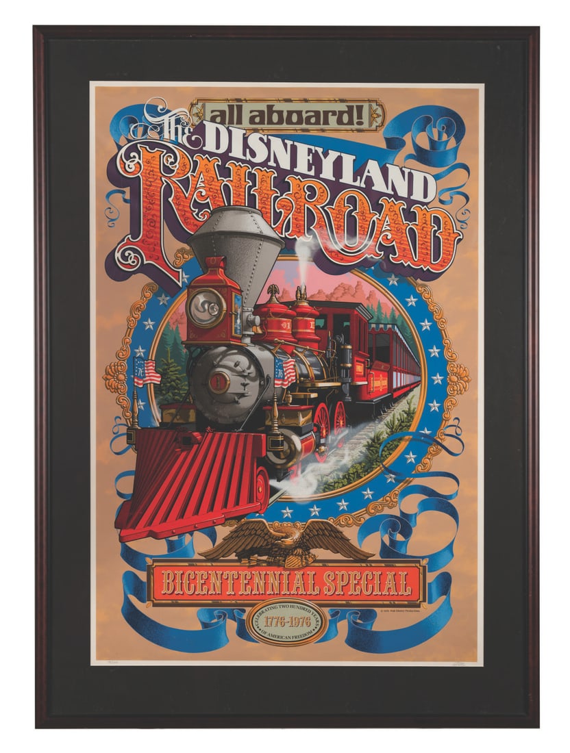 A Rare Disneyland Railroad Bicentennial Poster. (1 of 4)