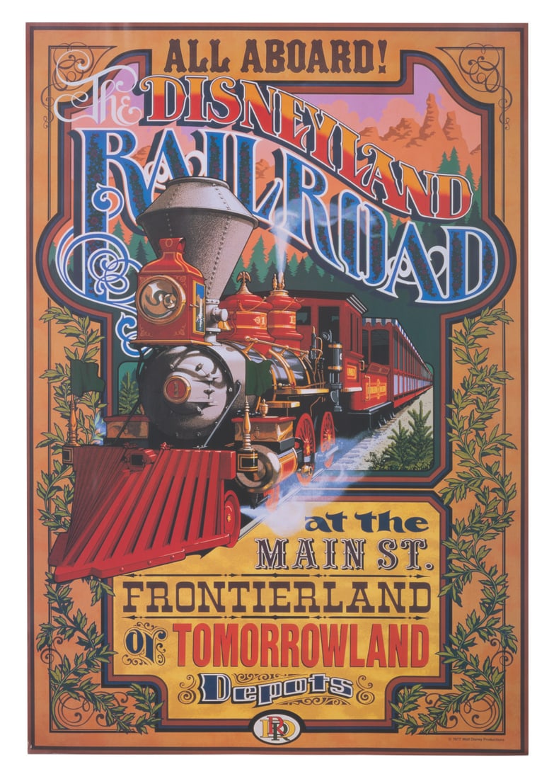 A Disneyland Railroad Gallery Attraction Poster. (1 of 1)