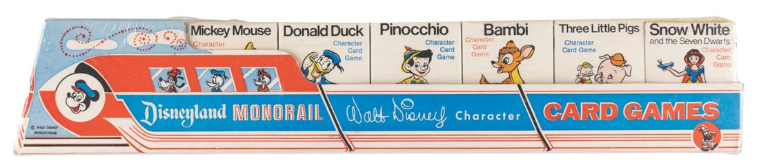 A Disneyland Monorail Character Card Game Set. (1 of 3)