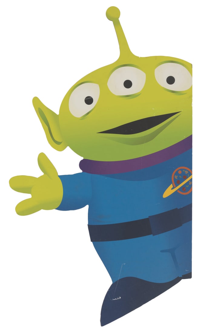 A Toy Story Alien Aluminum Sign. (1 of 1)