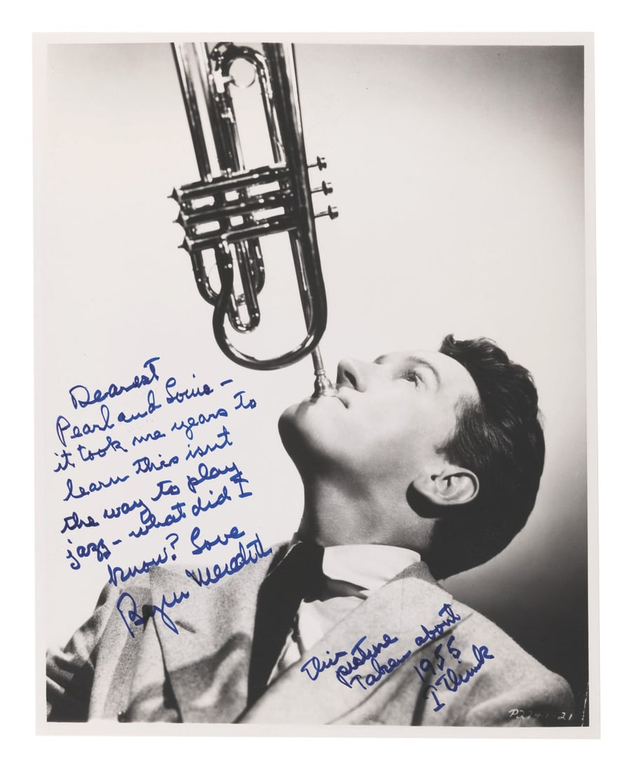 A Burgess Meredith Photo Signed for Pearl Bailey. (1 of 1)
