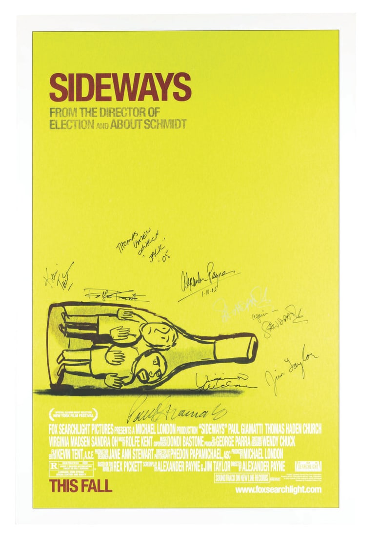 A Cast and Crew Signed "Sideways" One-Sheet. (1 of 2)