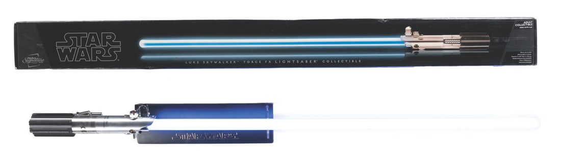 A Signature Series Luke Skywalker Force FX Lightsaber. (1 of 3)