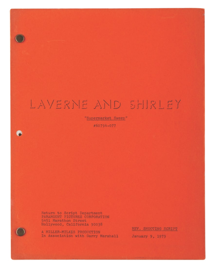 A "Laverne and Shirley" Shooting Script. (1 of 2)