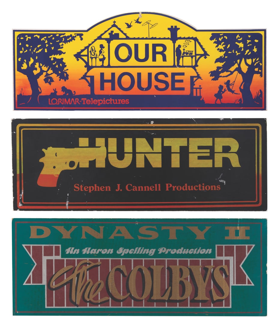 A Collection of TV Production Parking Placards. (1 of 4)