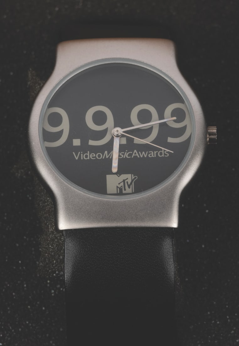An MTV Video Music Awards 9.9.99 Watch.: (MTV, 1999) An MTV Video Music Awards wristwatch from the Chris Rock-hosted show that aired September 9, 1999. The Skagen watch face features the MTV logo and text that reads “9.9.99 Video Music Awa