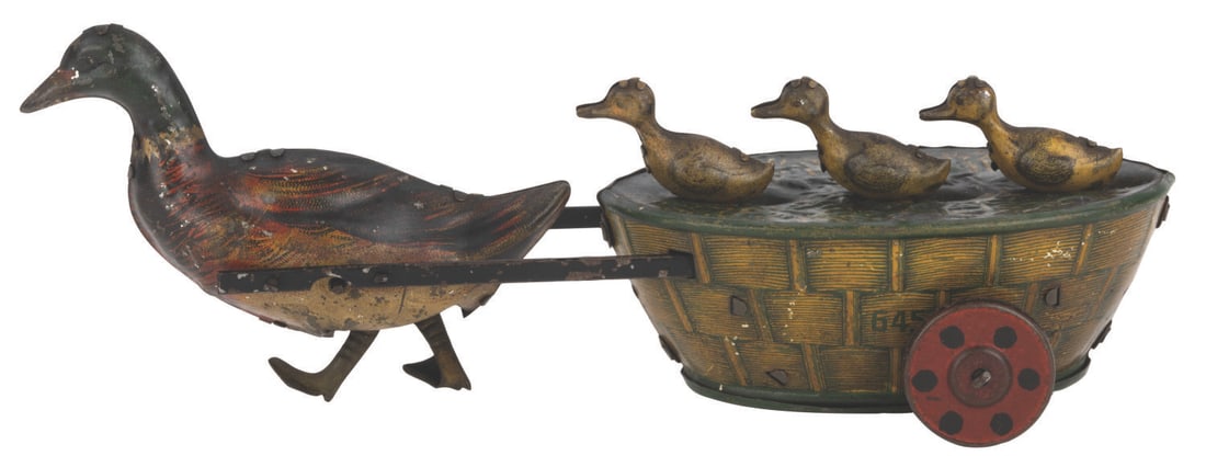 A Lehmann Quack-Quack Wind-Up Duck Tin Toy. (1 of 4)