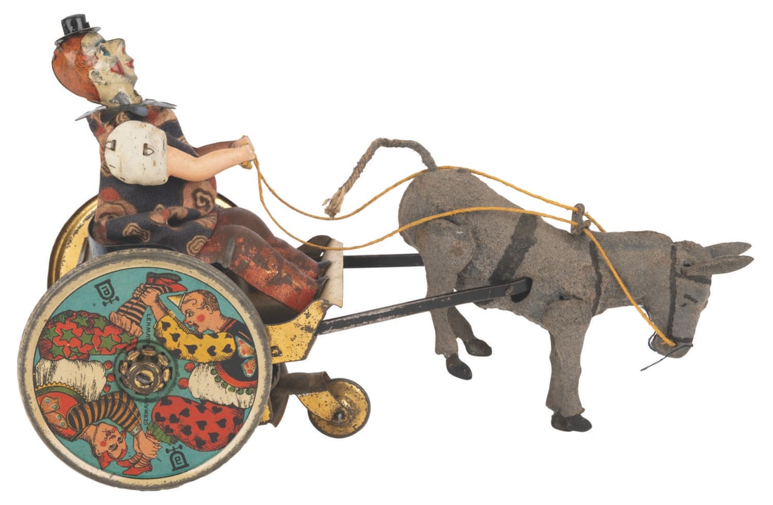 A Lehmann Bros. Balky Mule Tin Wind-Up Toy. (1 of 4)