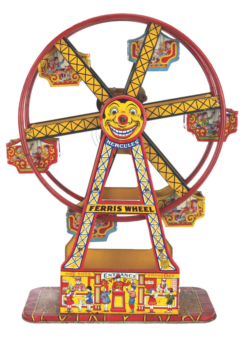 A Chein Wind-Up Hercules Ferris Wheel Toy. (1 of 8)
