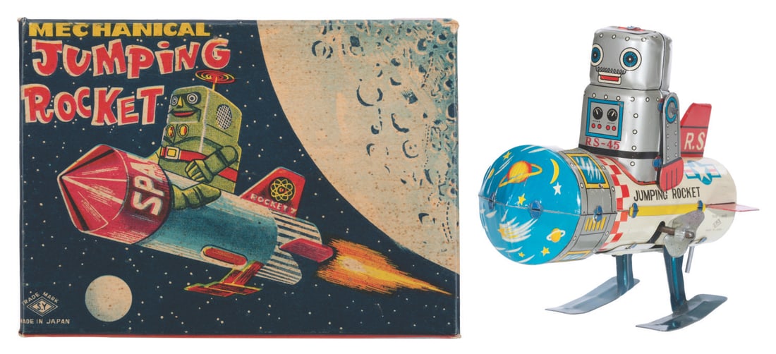 A Mechanical Jumping Rocket Toy. (1 of 9)