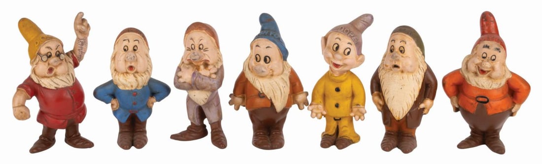 A Seiberling "Snow White and the Seven Dwarfs" Set. (1 of 7)