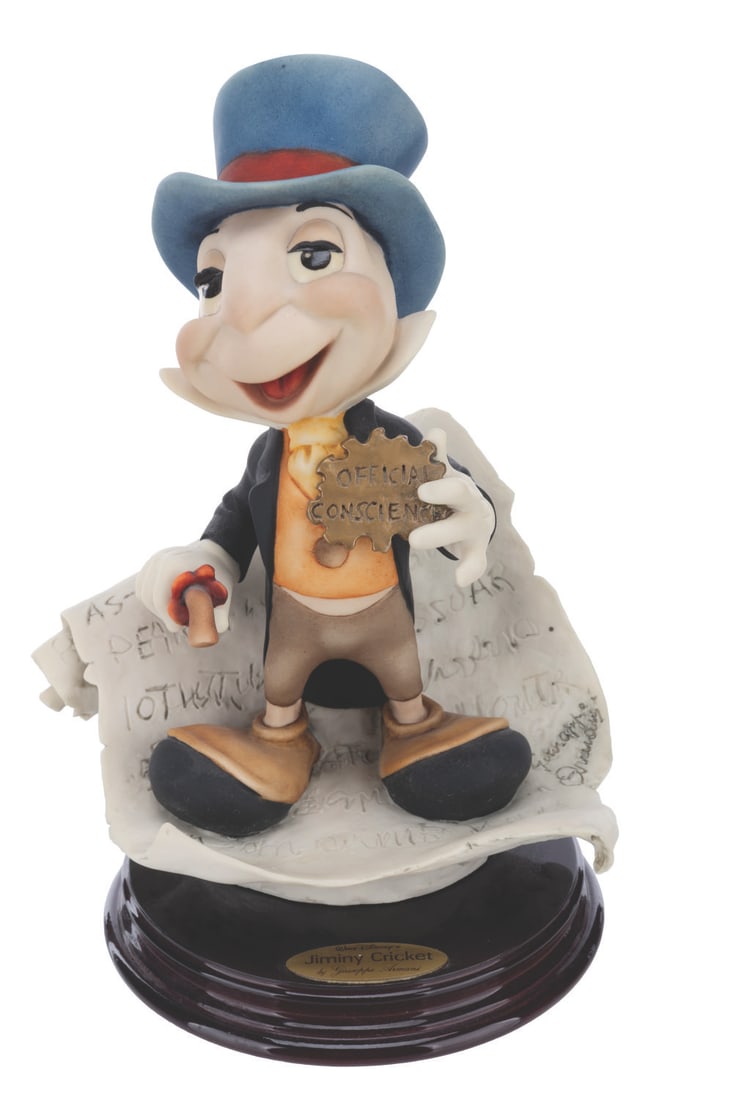 A Jiminy Cricket Giuseppe Armani Sculpture. (1 of 4)