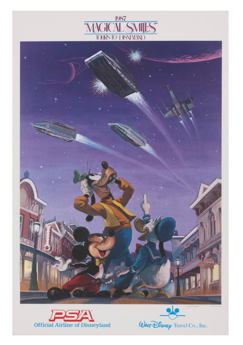 A Charles Boyer PSA Airlines Star Tours Print. (1 of 1)