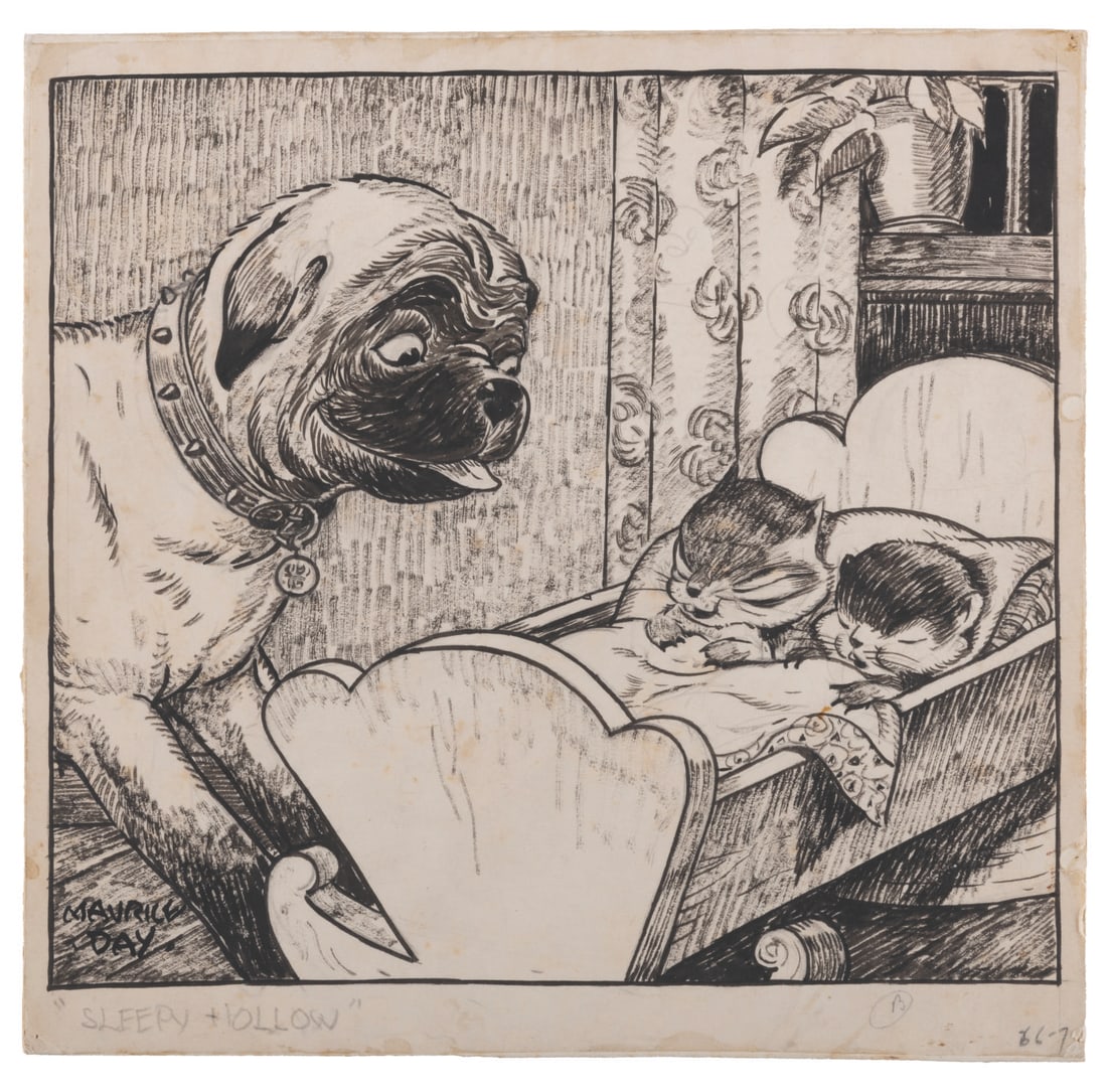 An Original Drawing by "Bambi" Artist Maurice Day. (1 of 2)