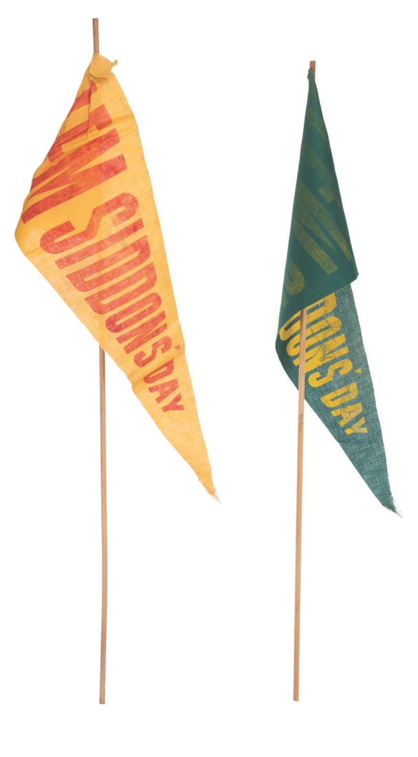 A Pair of Pennants from "Follow Me, Boys!" (1 of 4)