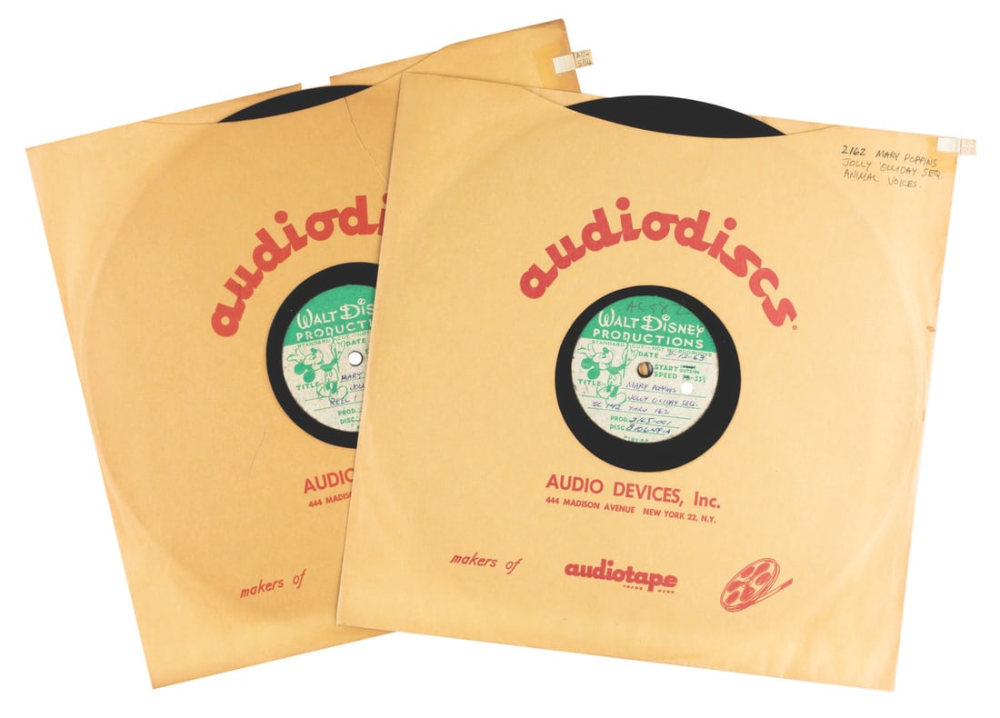 A Pair of "Mary Poppins" "Jolly Holiday" Acetates. (1 of 5)