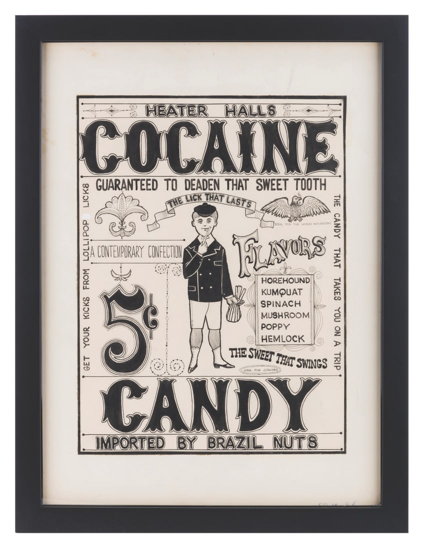 Rolly Crump's "Cocaine" Doper Poster Original Artwork. (1 of 1)
