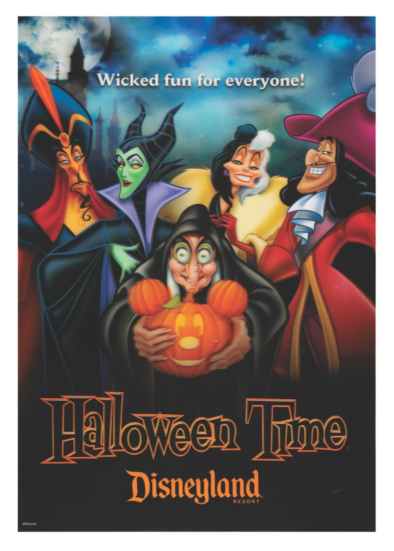 A Disneyland Halloween Villains Lenticular Poster. (1 of 1)