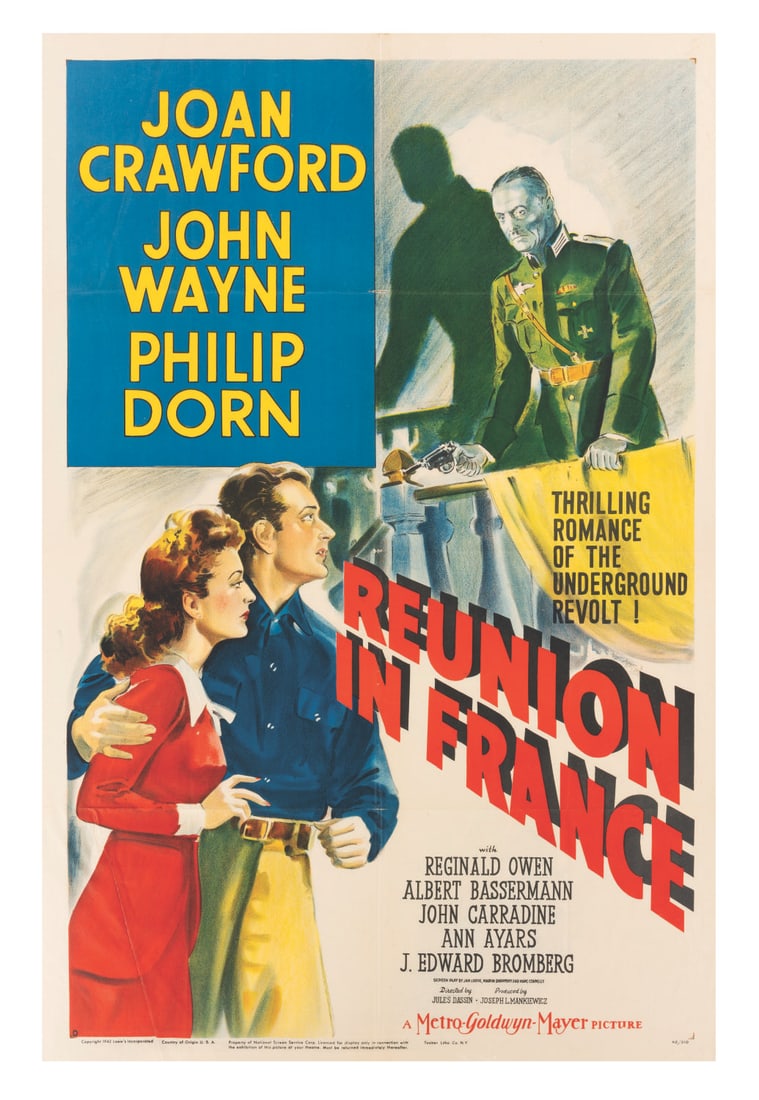 A "Reunion in France" One-Sheet Poster. (1 of 1)