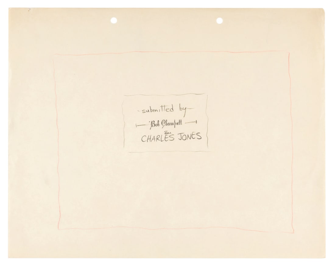 A Bob Clampett and Chuck Jones Submission Credit Panel. (1 of 1)