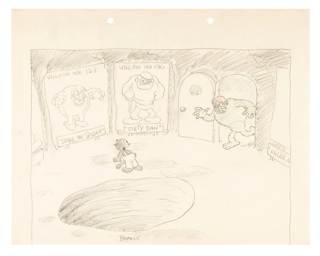 “A Cartoonist's Nightmare" Layout Drawing. (1 of 1)