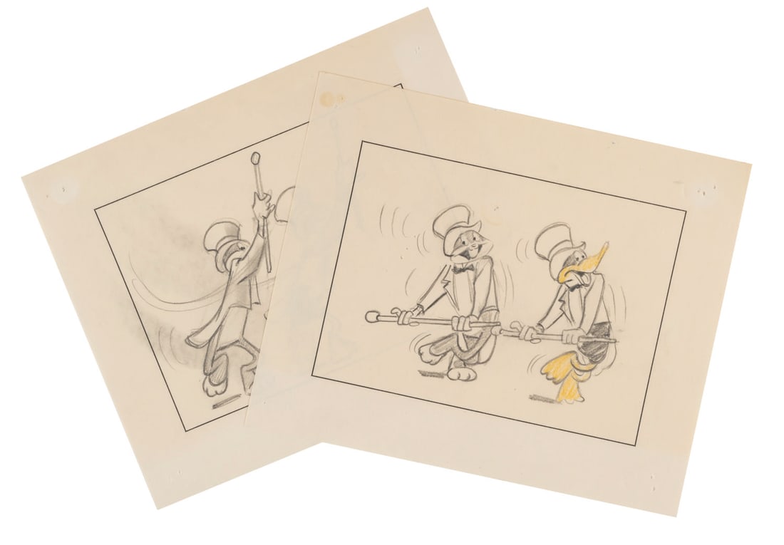 A Pair of Bugs and Daffy “Show Biz Bugs?? Storyboard Panels. (1 of 3)