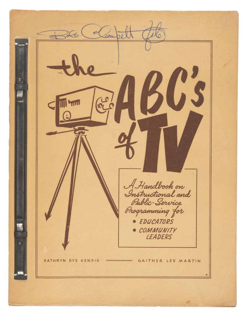Bob Clampett’s Personal Copy of "The ABC's of TV" Book. (1 of 8)