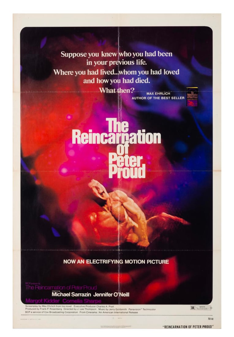 A "The Reincarnation of Peter Proud" One-Sheet Poster.