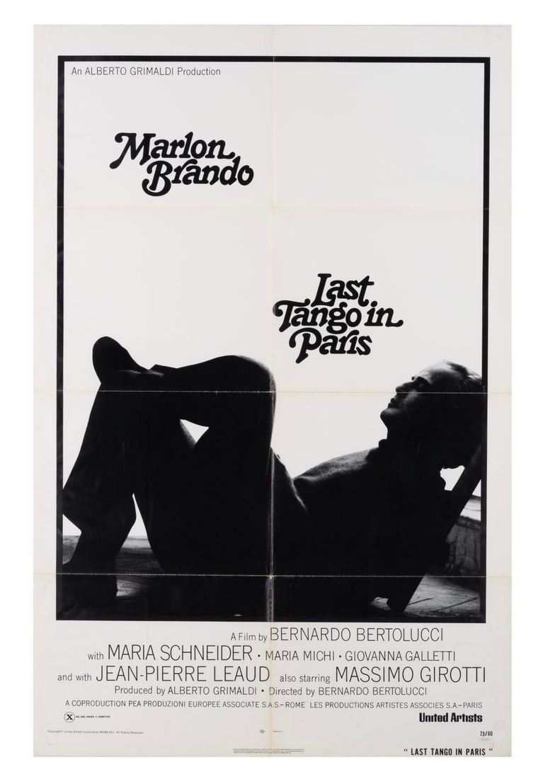 A "Last Tango in Paris" One-Sheet Poster. (1 of 1)