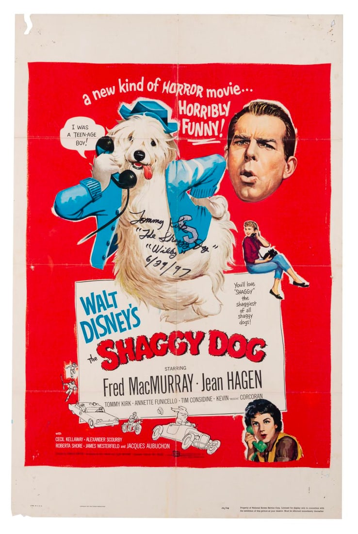 A "Shaggy Dog" Signed One-Sheet Poster. (1 of 2)