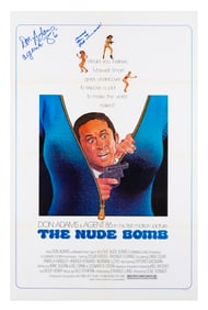 A "The Nude Bomb" Signed One-Sheet Poster.