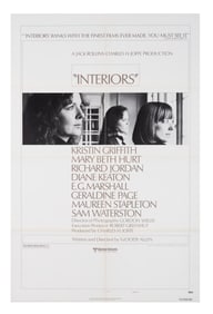 An "Interiors" One-Sheet Poster.