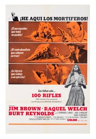 A "100 Rifles" Spanish Language One-Sheet.