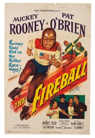 A "The Fireball" Signed One-Sheet Poster.