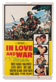 A France Nuyen Signed "In Love and War" One-Sheet Poster.
